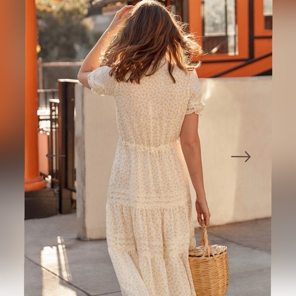 Christy Dawn The Elle Dress in Clementine Ditsy Floral Feminine NEW Size M RARE - Picture 8 of 8